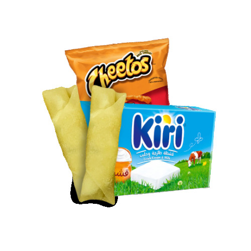 Cheetos With Kiri Cheese Roll